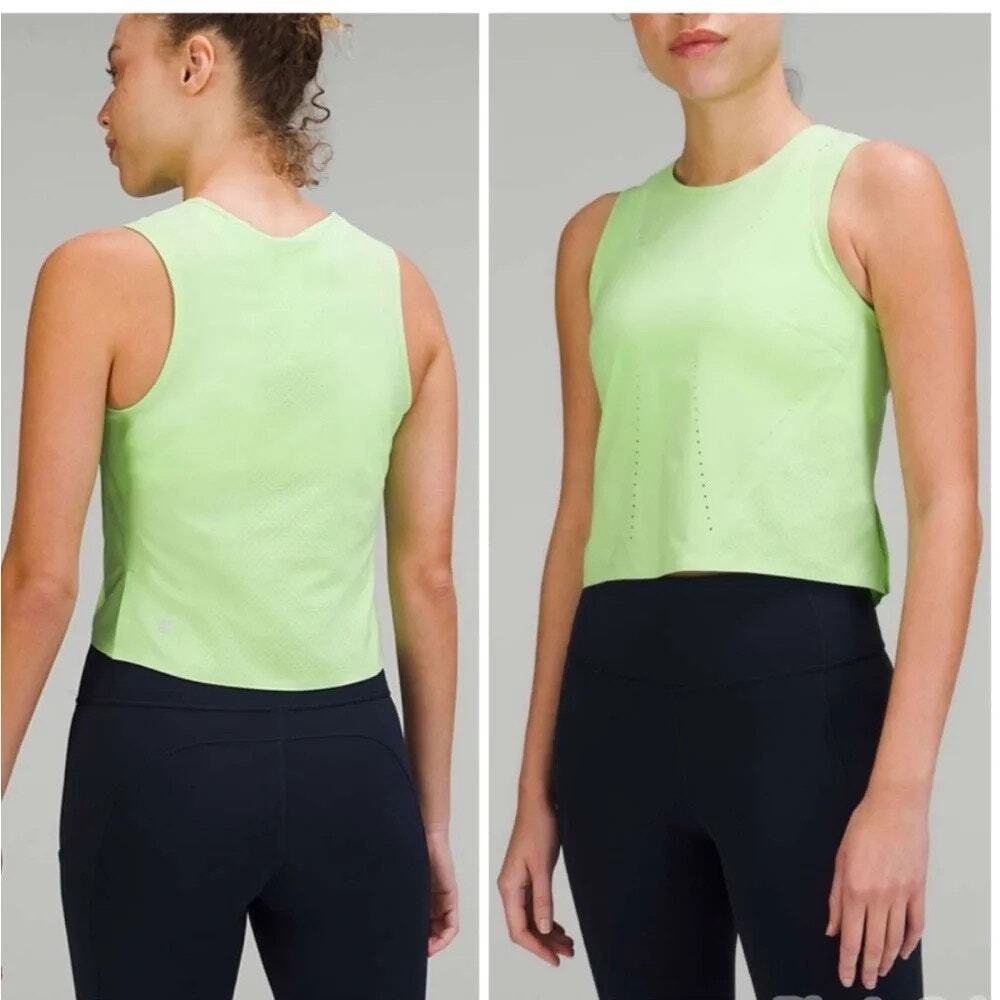 Lululemon Swift Ventilated Running Tank Top Scream Green Light - Picture 6 of 6
